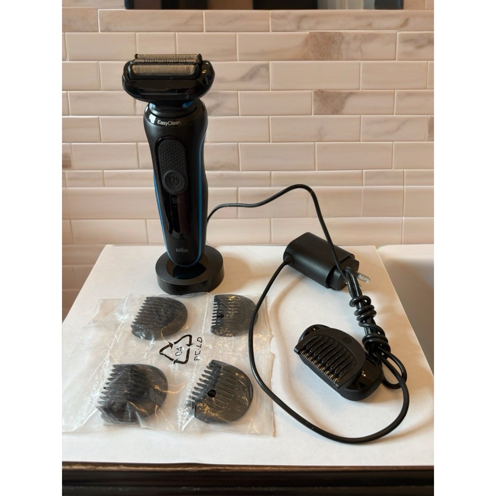 Braun Series 5 Easy Clean S5 Shaver Type 5439 Tested Charger Trimmer 5 Combs